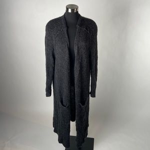 Free People - XS - Long floor length charcoal grey sweater with pockets